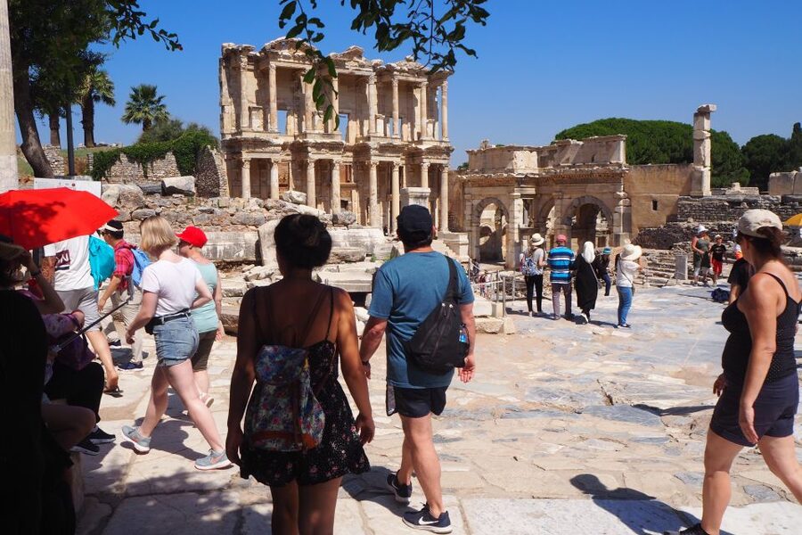 Ephesus Bible Study Tour from Kusadasi or Izmir - St. John’s Basilica and the view toward Artemis