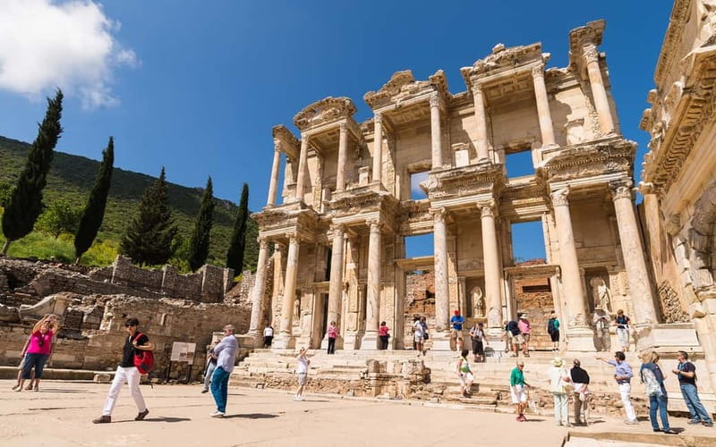 Kusadasi: Ephesus & House of Mary Small Group Tour w/Lunch - Walking through Ephesus Ancient City