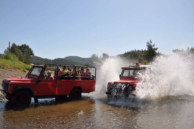 Kusadasi Jeep Safari Tour With Zeus Cave and Water Fights - The convoy from Kusadasi to Dilek National Park