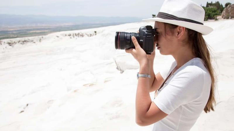 Kusadasi: Pamukkale Hot Spring & Hierapolis Small-Group Tour - Walking through Hierapolis, the ancient spa city